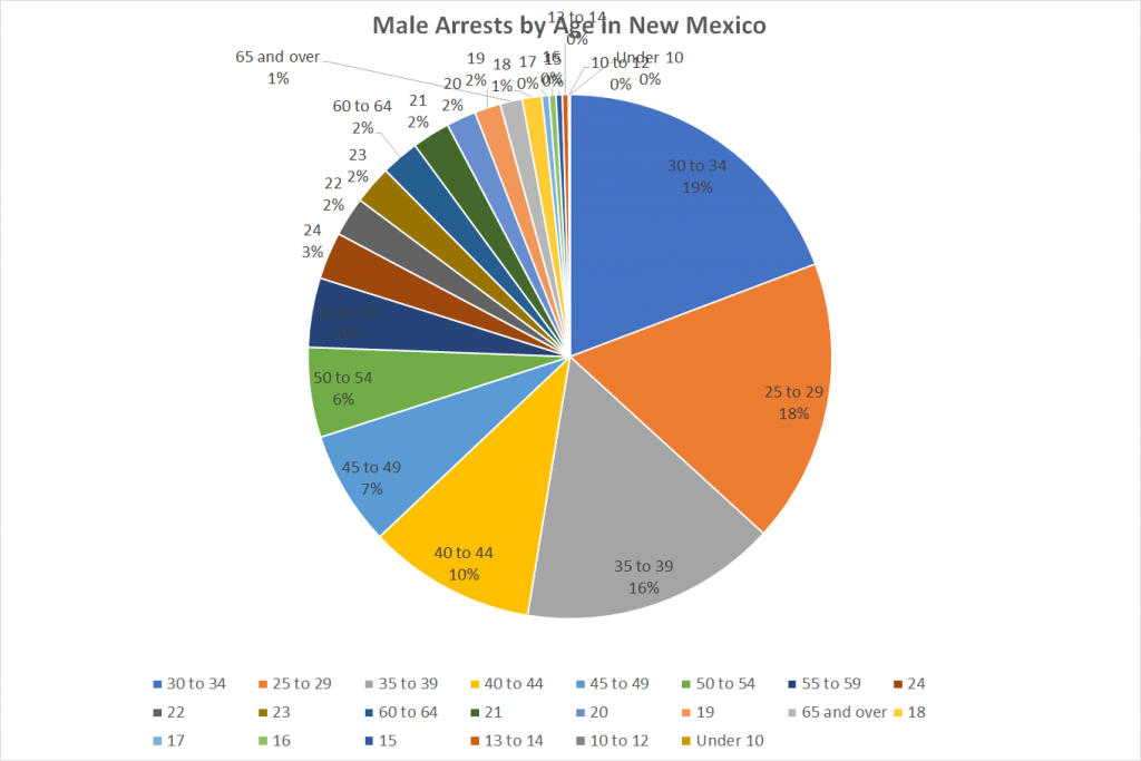 Male Arrests by Age in New Mexico